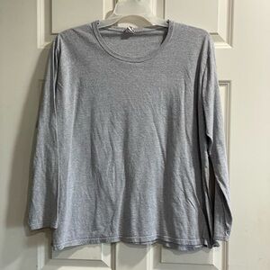 Gildan Women's Heather Gray Long Sleeve Tee
